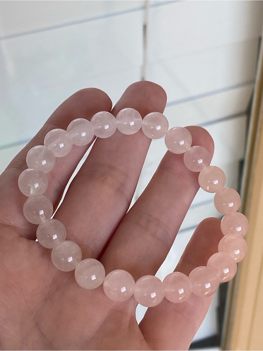 Ombré Grapefruit Rose Quartz Bracelet